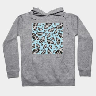 Butterfly pattern. butterflies. blue Hoodie